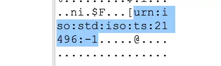 ISO 21496-1 的唯一标识符
